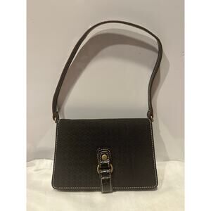 Nine West Vintage Y2K 90s Neutral Black Geometric Shoulder Bag Preppy Classic